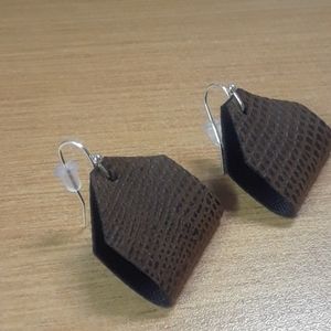 Brown faux leather Earrings